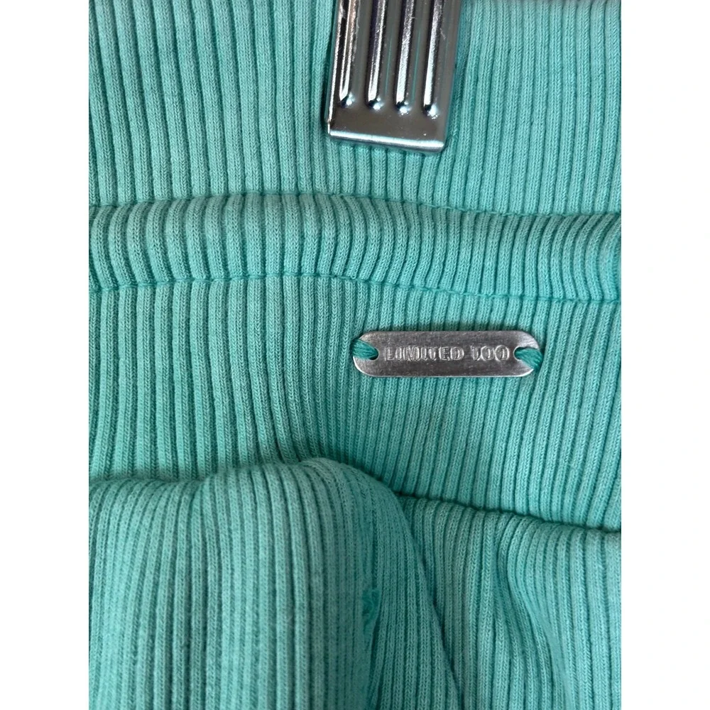 Limited‎ Too Girls XL Mint Green Ribbed Wide Leg Flare Lounge Pants Drawstring
